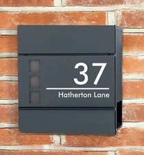 House Number/Road Post Box Letterbox Wall Art Sticker, Decal, Graphic lt11