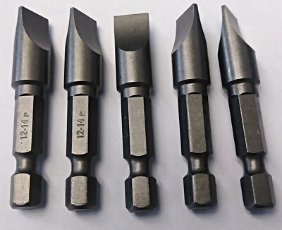 Bosch 2610001120 12-14 x 2'' Long Slotted Power Bits (5 Pieces)