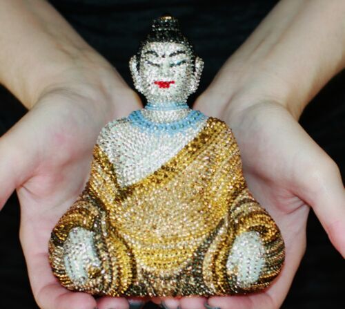 JUDITH LEIBER Gold SWAROVSKI Crystal GAUTAMA BUDDHA SIDDARTHA