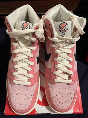 W Nike Dunk High 'Hoops' DX3359-600 Med Soft Pink/Black US