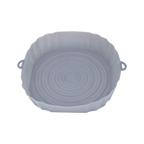 20cm Air Fryers Oven Baking Tray Fried Basket Mat Silicone Pots Round Replacemen - Foto 12 di 13