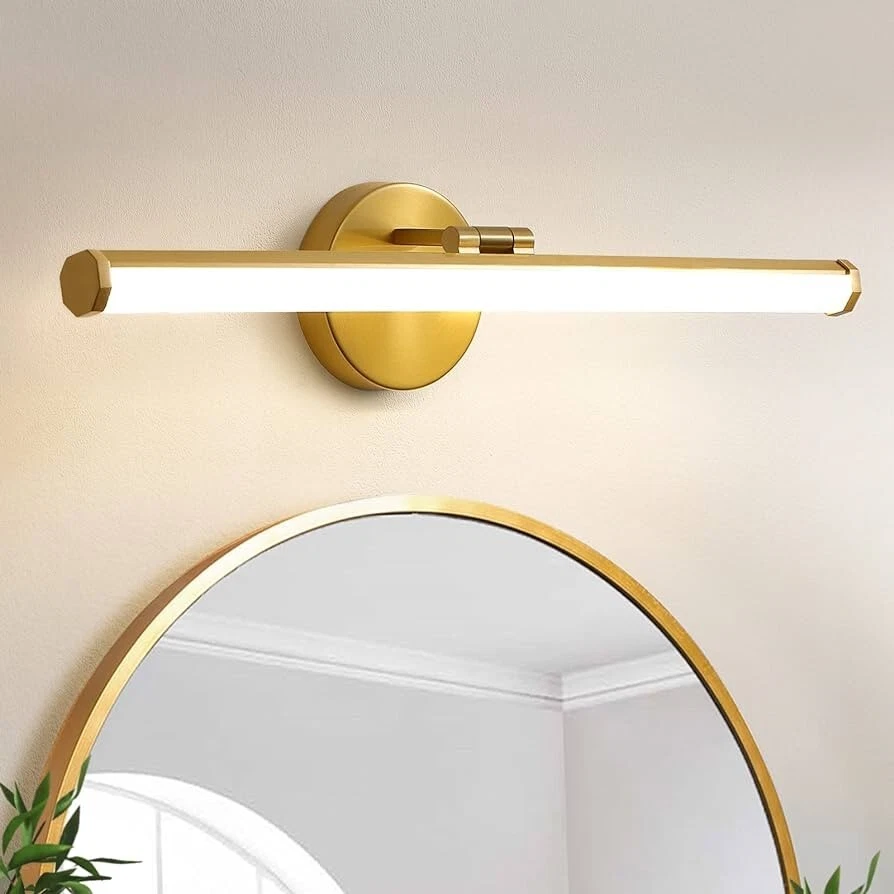 Gold bath top bar light