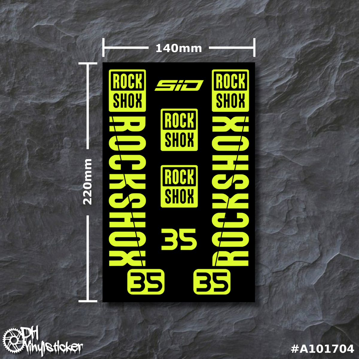 per set di adesivi Rockshox 35 telaio per bicicletta eBike MTB