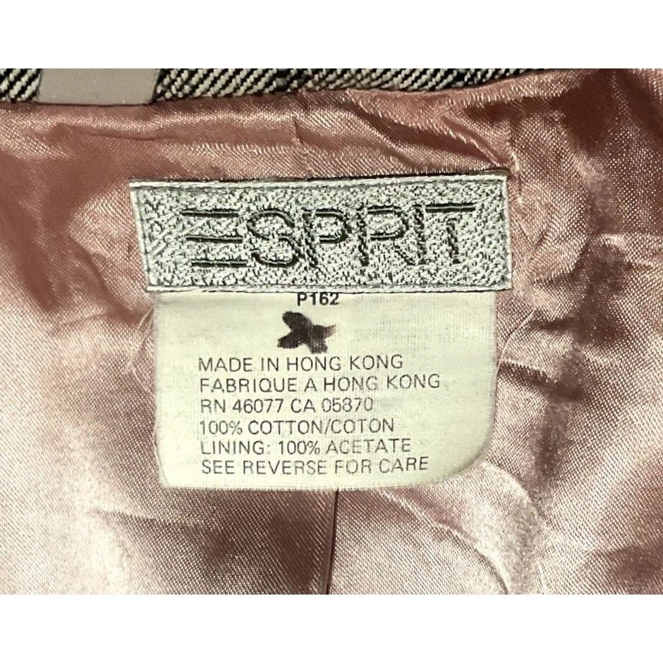 Traje pantalón a cuadros gris Esprit de colección talla 10 doble pecho hombreras forrado para mujer Foto 4 de 4