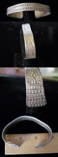 Vintage Unique African Africa Sterling Silver Stamped Cuff Bracelet br274