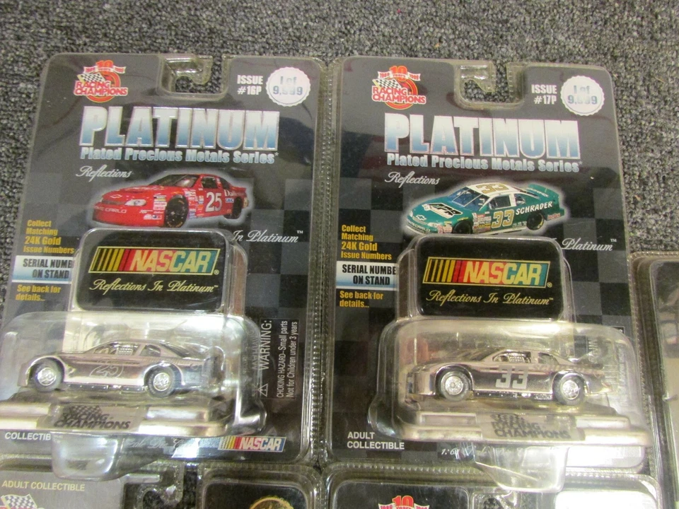 Lote de 5 campeones de carreras NASCAR Platinum #4 #33 #25 #77 1 de oro de 9.999 y 24 quilates #98 Foto 2 de 4