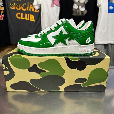 Bape Sta Shoes Green Buy A Bathing Ape Green Bape Sta #8 M2 Low