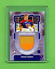 2012-13 ITG Between the Pipes Game-Used Jersey Silver  1 of 1 Oscar Dansk #M-17