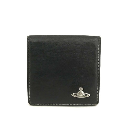 Vivienne Westwood Tiny Orb Leather Coin Purse Wallet Black/2BD1417