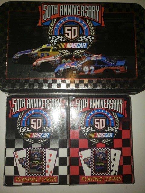 Nascar Playing Cards 50th Anniversary Limited Edition Collectors Tin EBay