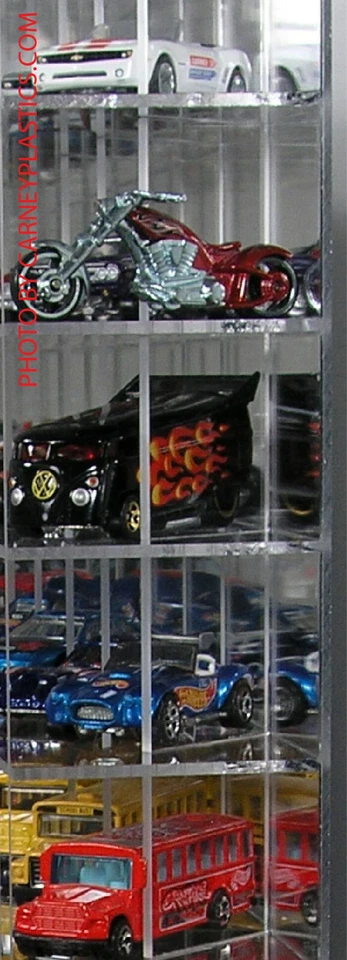 Hot Wheels compatible Display Case fits 144 cars 1:64 with Side Angled Full View - Image 4 of 4