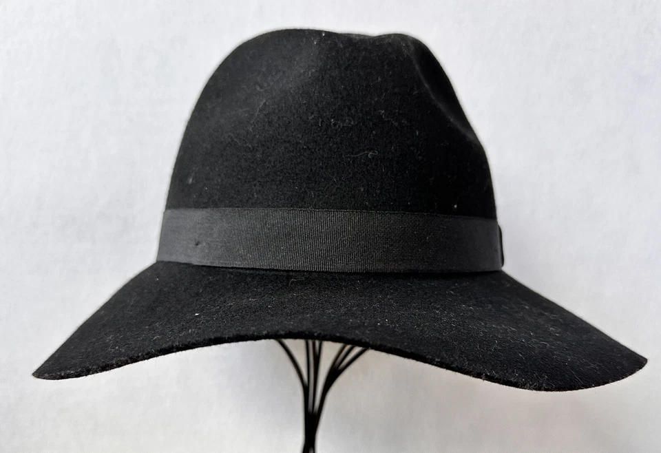 Sombrero de lana David Young Fedora negro talla única para mujer Foto 3 de 4