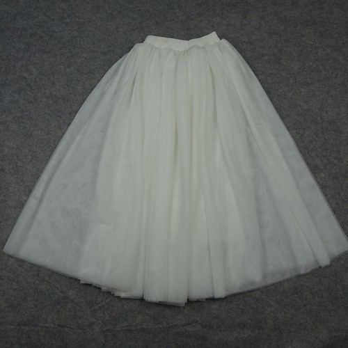 Everweekend Skirt Girls 8T Maxi Tulle Floral Applique Long Ballerina Tutu White - Picture 6 of 15