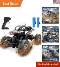 LED Headlight RC Car - 2.4GHz All-Terrain Monster Truck for Indoor  Outdoor
