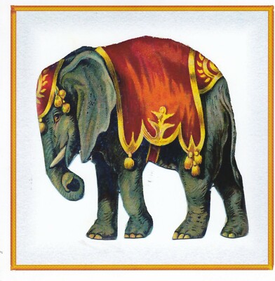 Religiöse Feier Elefant - Grußkarte. Eine 3D Rose (USA) Karte
