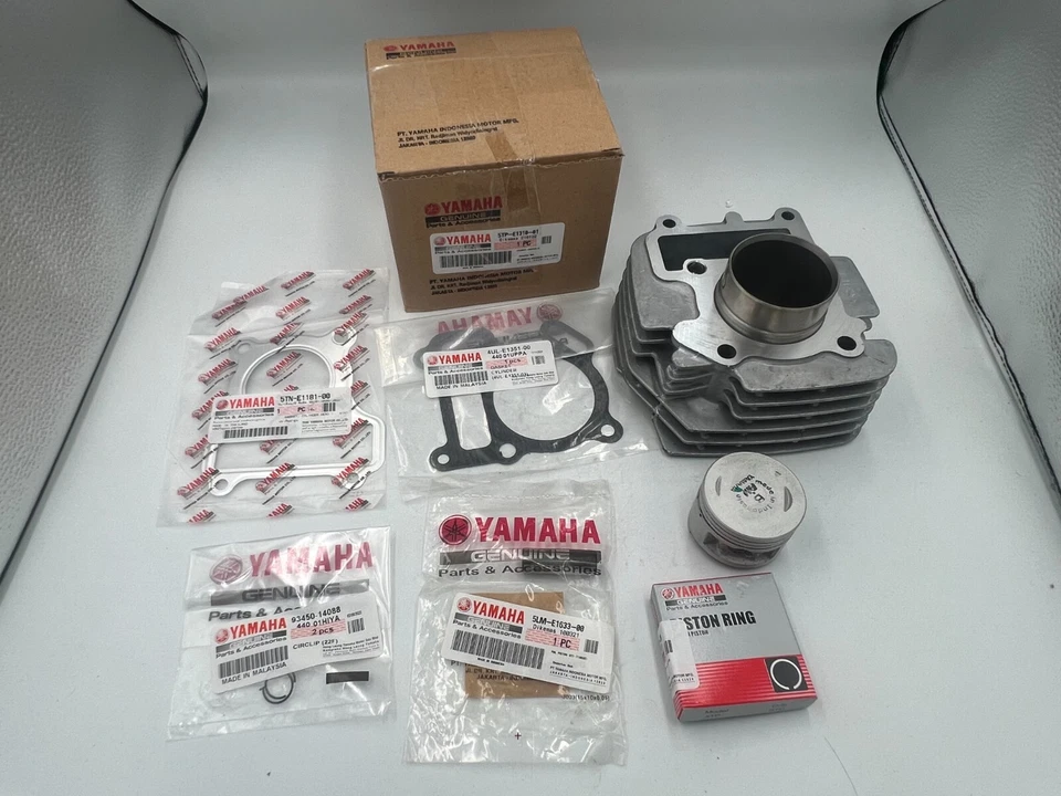 Genuine Yamaha TTR 110 TT-R 110 Complete Cylinder Block Kit Piston Gasket DHL Foto 4 de 4