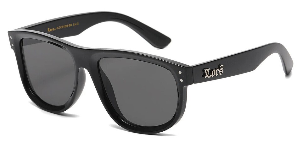 Occhiali Da Sole Locs Rettangolari Neri &ndash; Stile Gangster, Cholo, UV400, Unisex