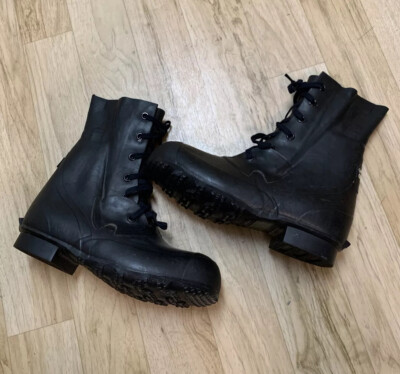 Hood QMC‎ Mens 9R Black Rubber  Cold Weather Boots US Military Surplus Vintage HOOD QMC US Military Issue Extreme Cold Black Rubber  main image 4