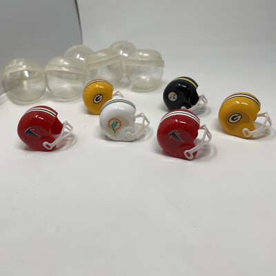 Vintage NFL Mini Football Helmets Plastic Gumball Vending Mini Toy Lot  Set