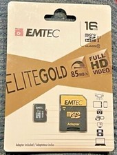 EMTEC Micro SDHC - 16gb Class 10 Gold Plus with Adapter - Lot of 3 - Free Ship -