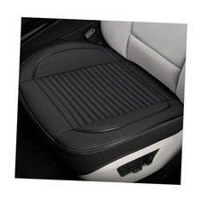 Leather Car Seat Cover, 24.4"  21.7" Front Bottom Seat Cushion with Black