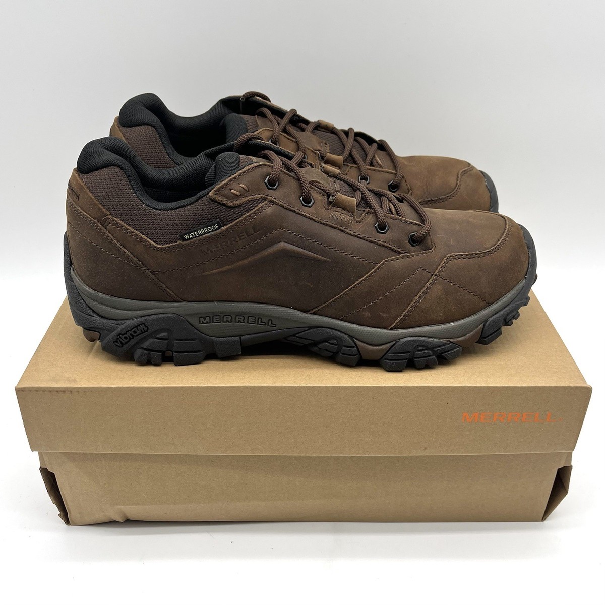 Merrell Moab Adventure Lace WP Men’s 10.5 Brown Leather Vibram Hiking Shoes MERRELL MOAB ADVENTURE LACE WP OXFORD DARK EARTH - MENS  main image 2