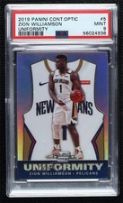 2019-20 Panini Contenders Optic Uniformity Zion Williamson #5 PSA 9 MINT 9w4