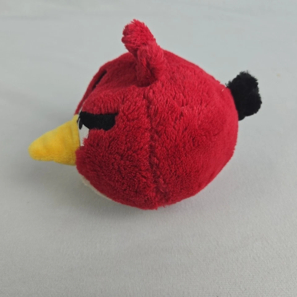 Red Angry Birds Plush Bow Tie 2011 3” Plush Commonwealth Small No Sound - Image 3 of 4