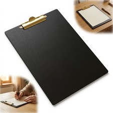 Planche bois noire A4 clip or – clipboard élégant bureau