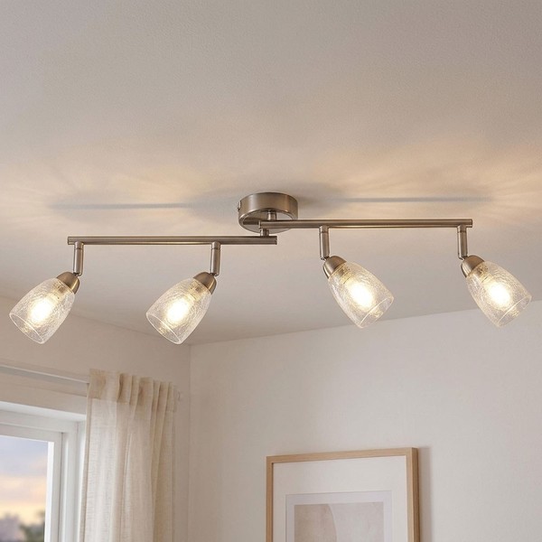 Deckenleuchte Spotleiste Deckenlampe Spotlampe 4 Flammig Beweglich Led L 60Cm-image