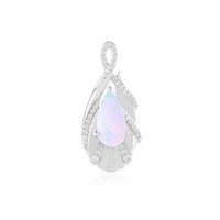 Cavill Aaa Welo Opal AnhäNger 925 Silber Platin Tropfen Multicolor Zirkonia