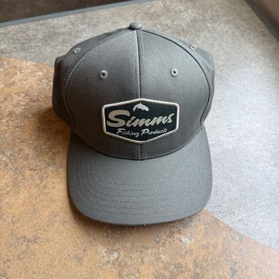 Simms Fishing Products Hat Cap Adjustable Cotton Dark Gray Green Color