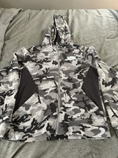 Nike Camo Full Zip Hoodie Youth L Gray Sportswear Fleece Sweatshirt
