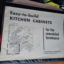 1949 USDA Misc Pub 680 Easy-to-build Kitchen Cabinets For Remodeled Farmhouse