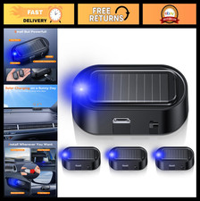 Solar-Powered Dummy Car Alarm Light - LED Flashing Anti-Theft Security Lamp 4PC