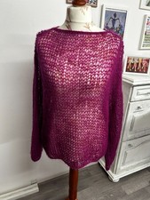 Damen Strick Pullover Lila Gr. 44/46