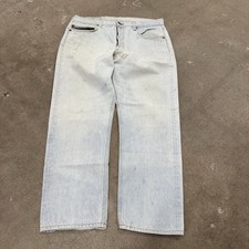 VINTAGE 80s 90s LEVIS 501 USA BUTTON FLY STRAIGHT LEG JEANS 38x30 34x26.5