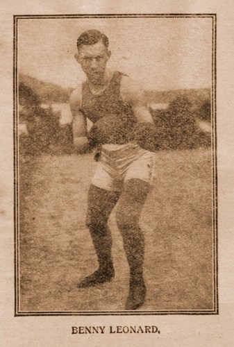 1917 Benny Leonard Lightweight Boxing Boxer Portrait Vintage Photo Page 3x4"