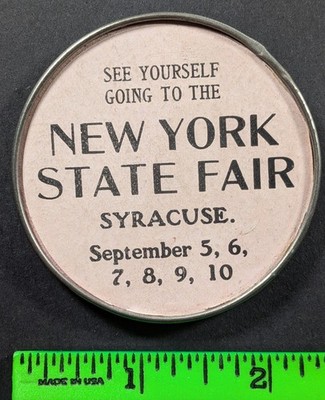 Vintage New York State Fair Syracuse NY Pocket Mirror