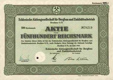 Schlesische AG Bergbau Zinkhüttenbetrieb 1943 Beuthen Bytom Schlesien Frankfurt 