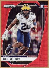 2025 Panini Prizm Draft Picks Prizms Ruby Wave #64 Kalel Mullings