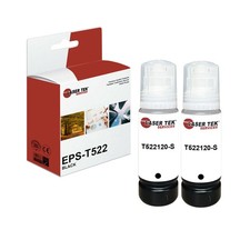 2Pk LTS T522 Black Compatible with Epson EcoTank ET-2720 ET-2800 Ink Cartridge