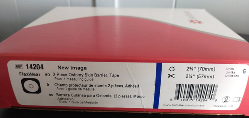 HOLLISTER 14204 10 NEW IMAGE FLEXWEAR SKIN BARRIER 2-3/4" 70mm, CUT TO FIT 2029 - Picture 3 of 5