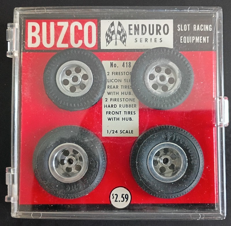 Original Buzco #418 Six Hole Wheels & Firestone Tires 1/24th scale