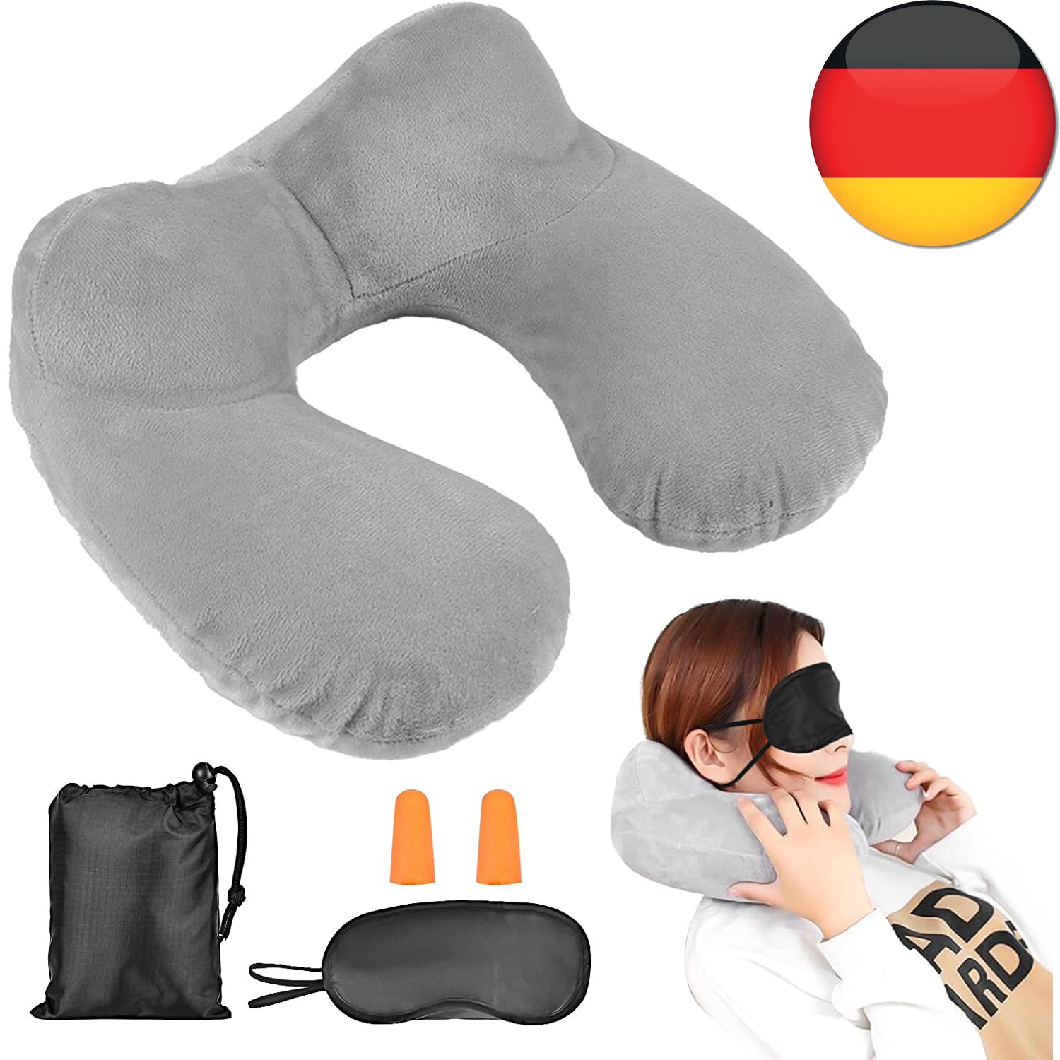 Reise Nackenhörnchen Memory Schaum Nackenkissen Flugzeug Pillow Reisekissen Gift