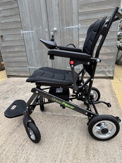 GreenPower Foldable Electric Power Wheelchair Joystick Control 4 Wheel Black