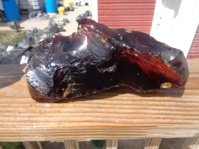 Glass Rock Slag Pretty Clear Orange 5.10 lbs 29D Landscaping Aquarium