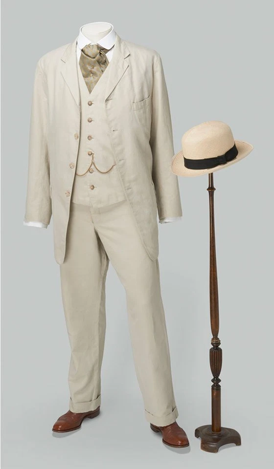 Trajes Beige Para Hombre Informales Formales Negocios Boda Novio Esmoquin Abrigo Pantalón Chaleco Foto 2 de 4