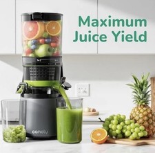 Canoly C16 Cold Press Juicer 3-in-1, 6" Wide Chute, Brushless AC, BPA-Free, Spa…
