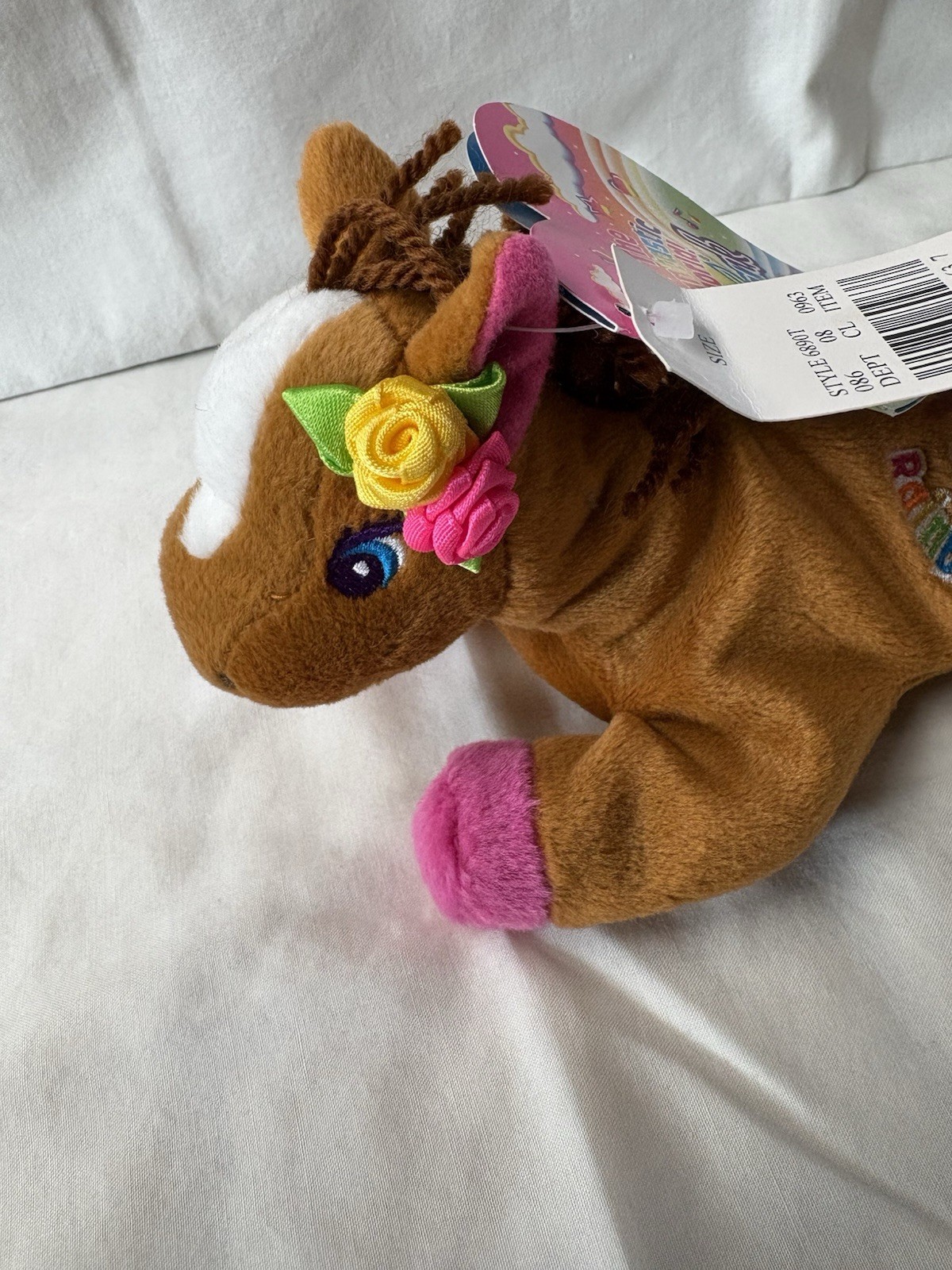 Lisa Frank Fantastic Beans Rainbow Chaser Horse 1998 Plush Beanie